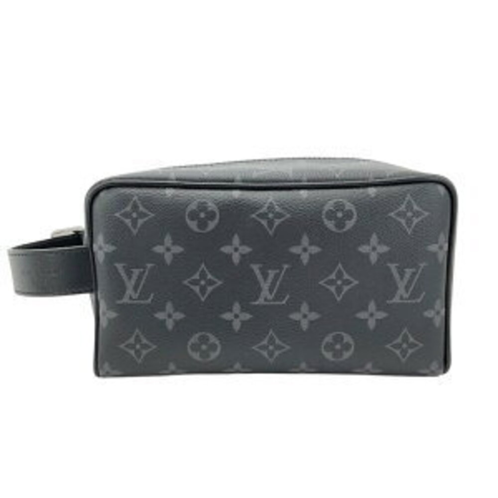 LOUIS VUITTON Locker Dopp Monogram Eclipse Black Canvas Black Gray
